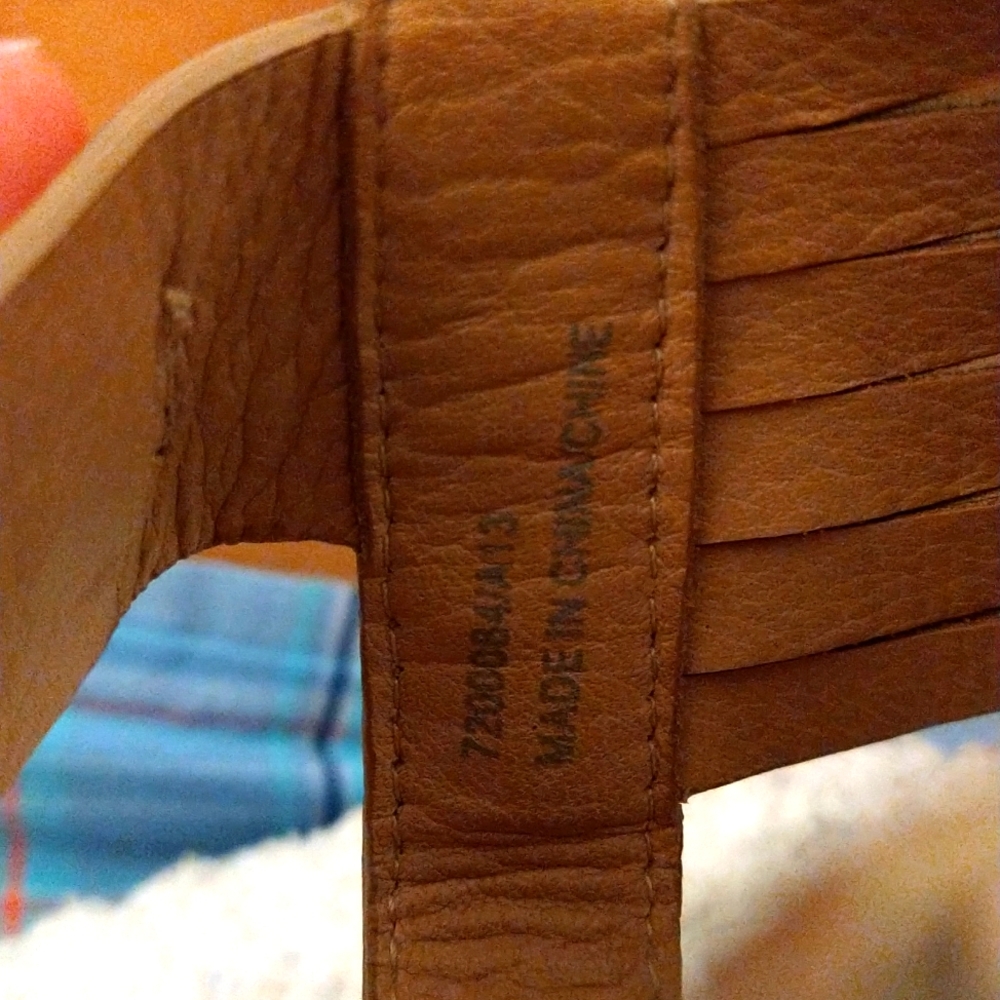 Vintage COACH Gold Slight Wedge Sandals Size 7.5 Toga Greek Roman Party - Picture 6 of 6